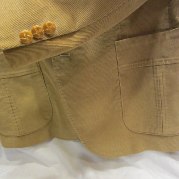 RETRO 70'S HAGAR CORDUROY BLAZER, TAN, SIZE 42 - Picture 4 of 13